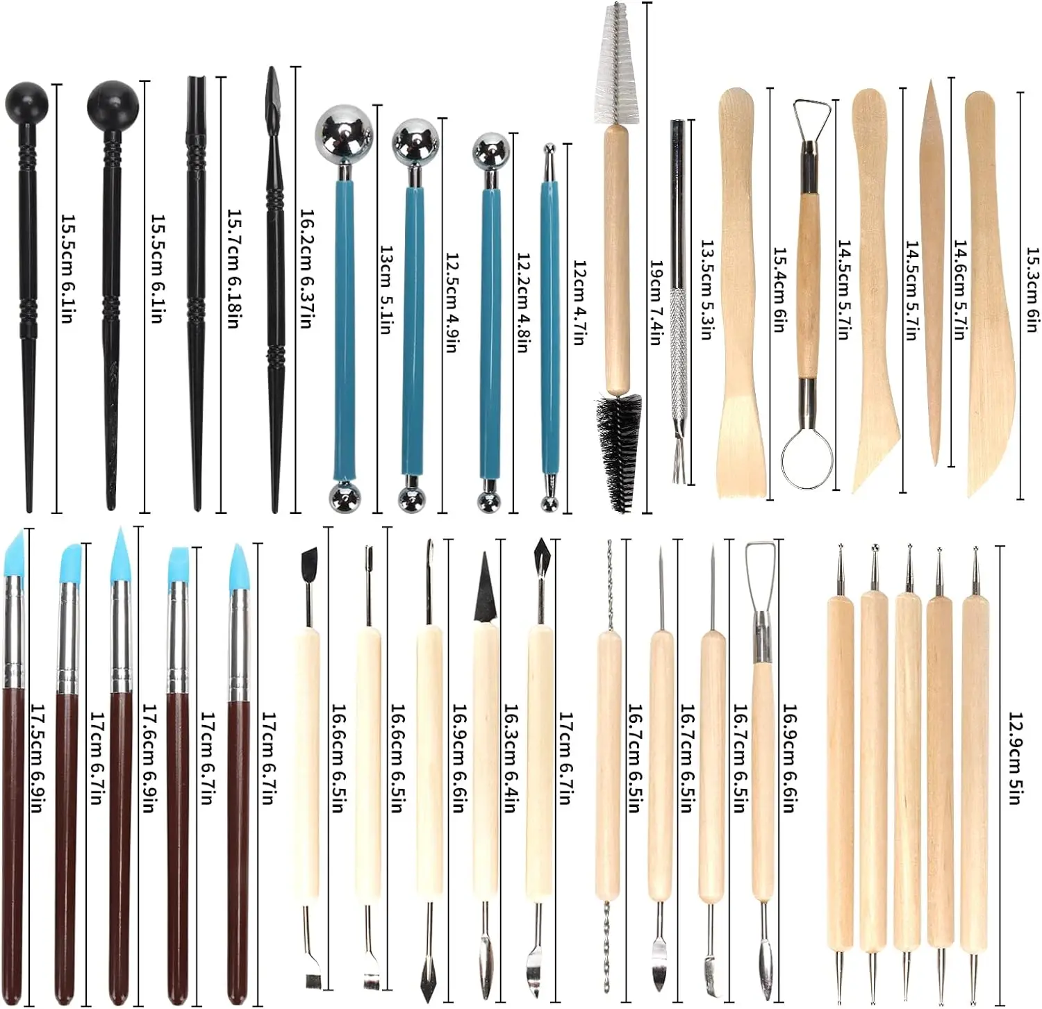 Workshop Tools For Carpentry - 8-61PCS Pottery Tool Set - Ceramic