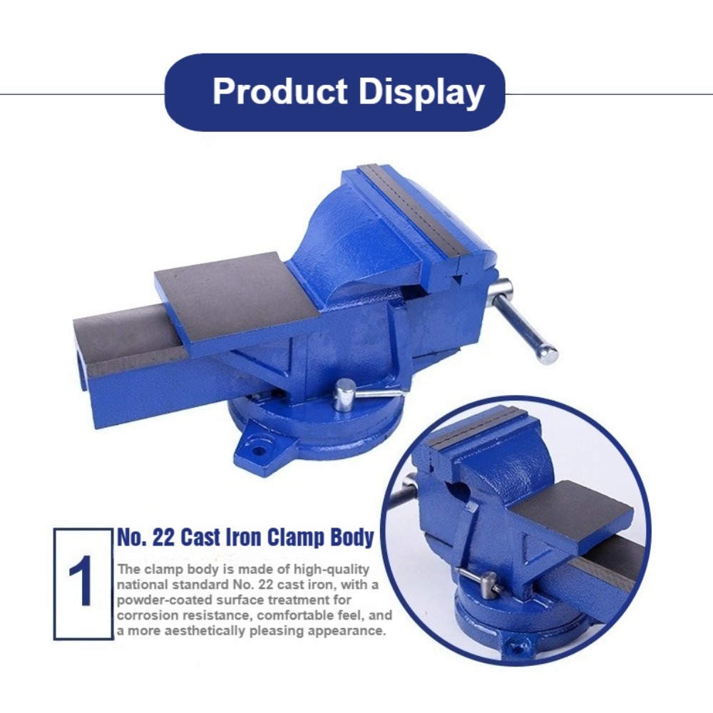 6-Inch Heavy Duty Bench Vise N - Bench Vise Swivel ulasan dan harga