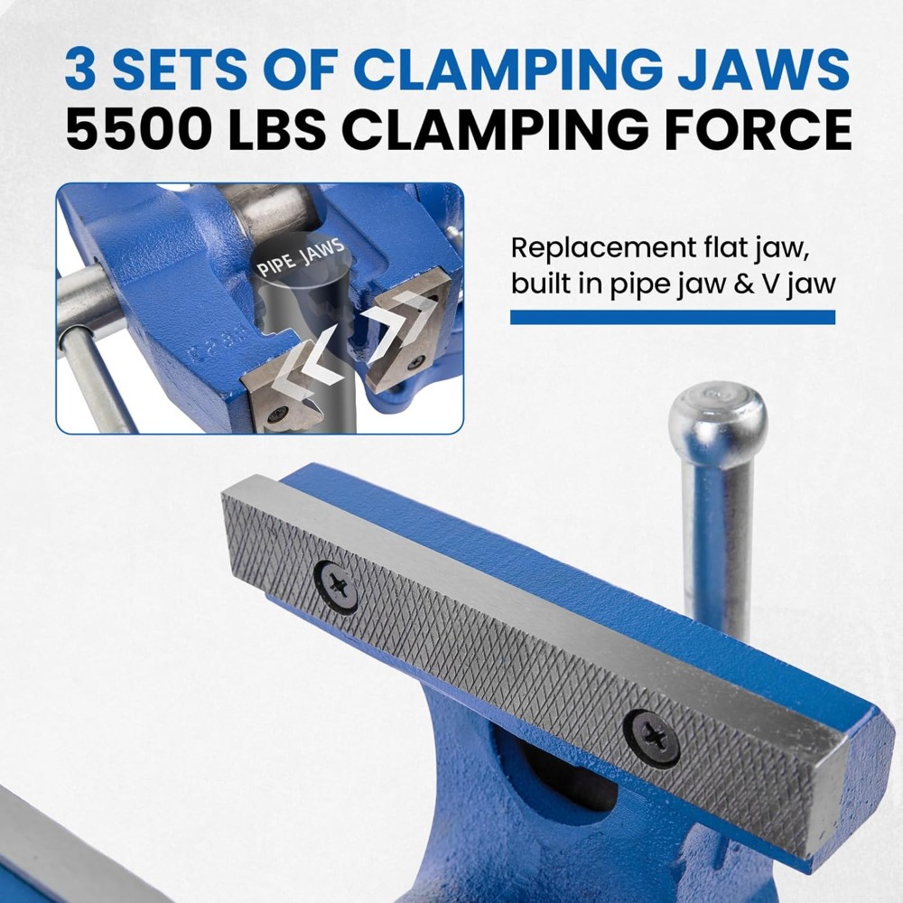5 Inch Heavy Duty Bench Vise w - Bench Vise Swivel ulasan dan harga
