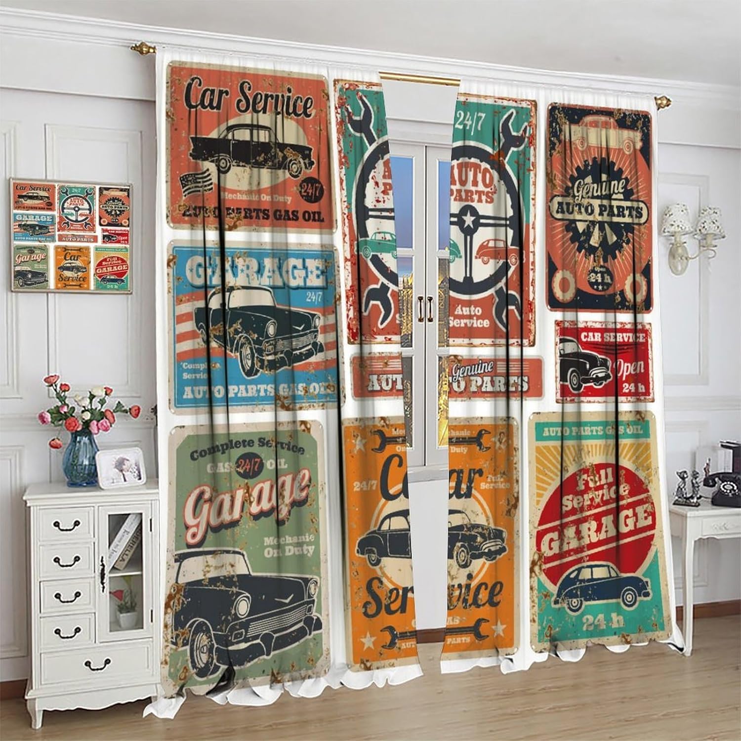 Garage Curtains, Vintage Man D - Workshop Tools Youtube ulasan dan harga