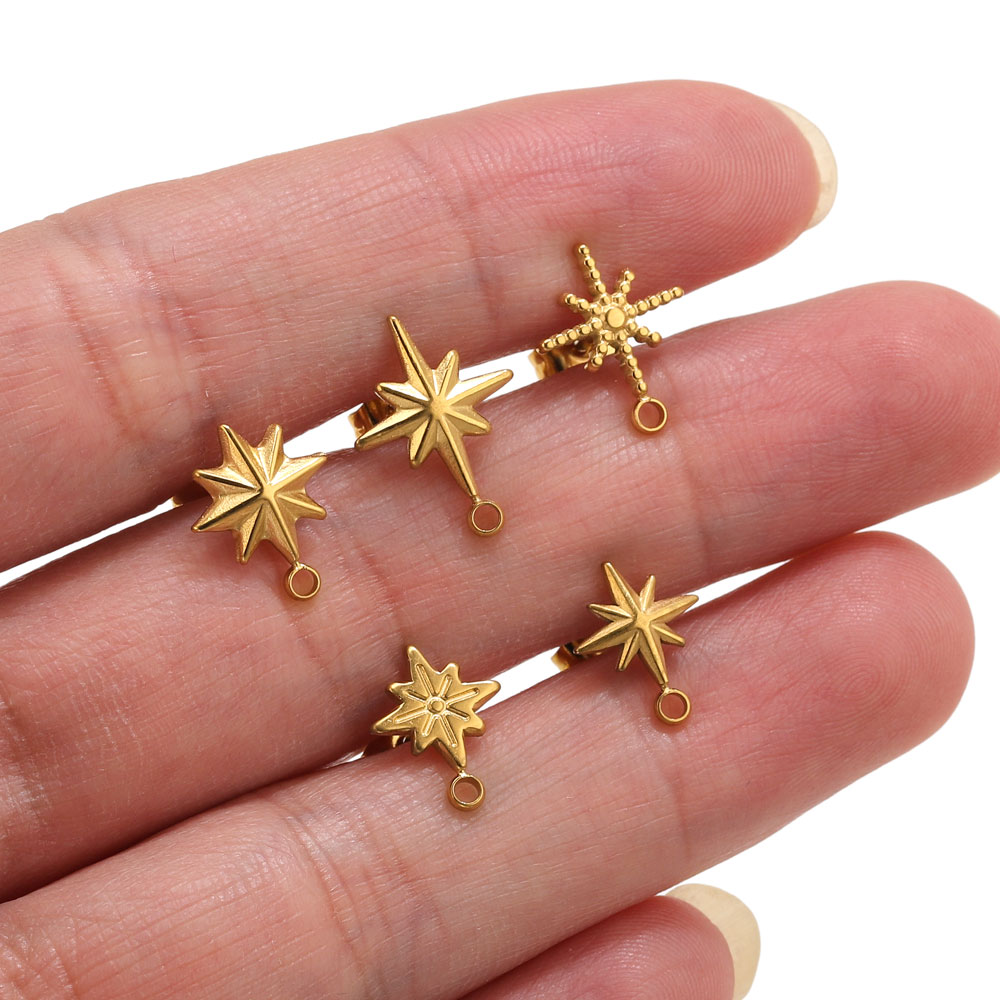 6pcs Stainless Steel Star Earr - Tools Jewelry Making ulasan dan harga