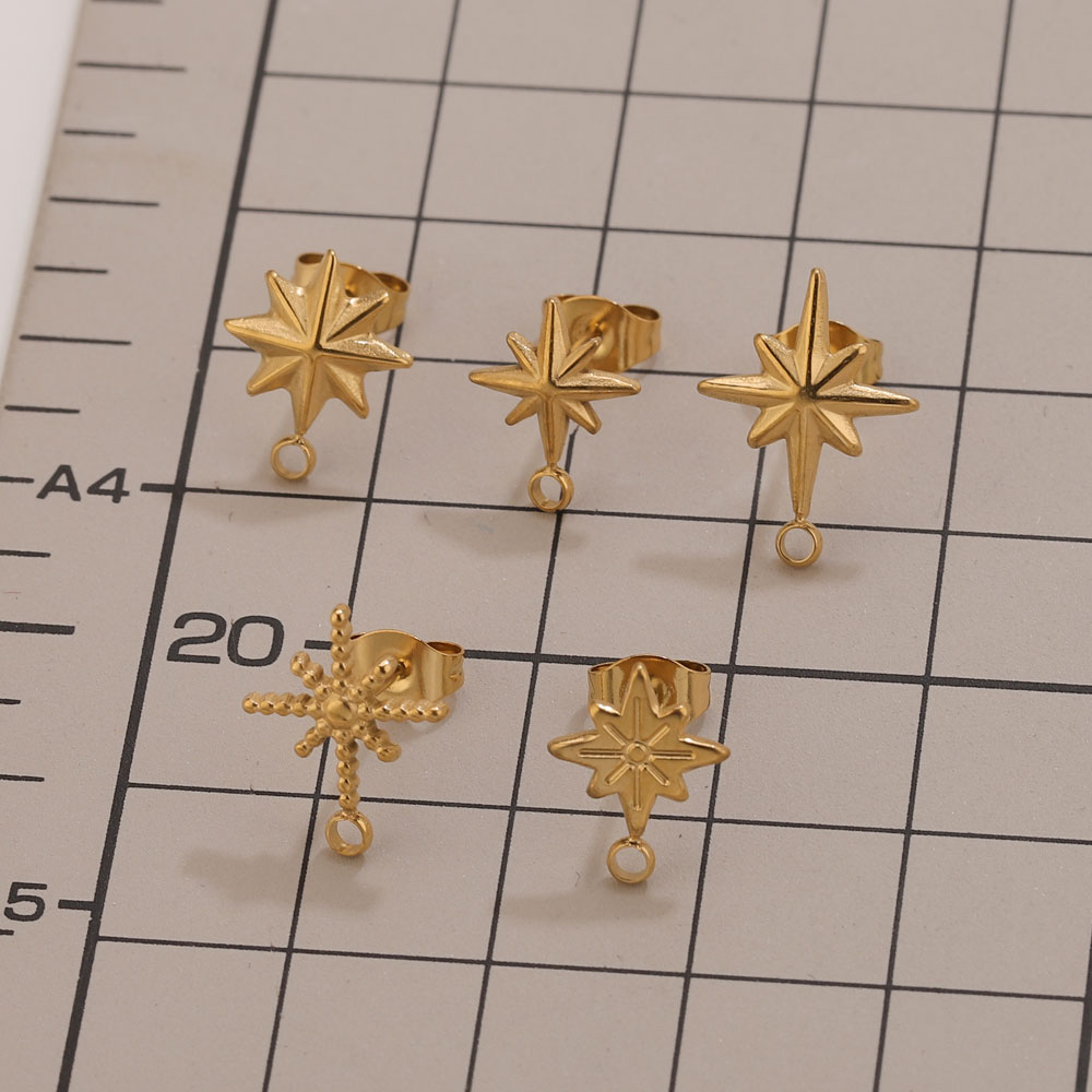 6pcs Stainless Steel Star Earr - Tools Jewelry Making ulasan dan harga