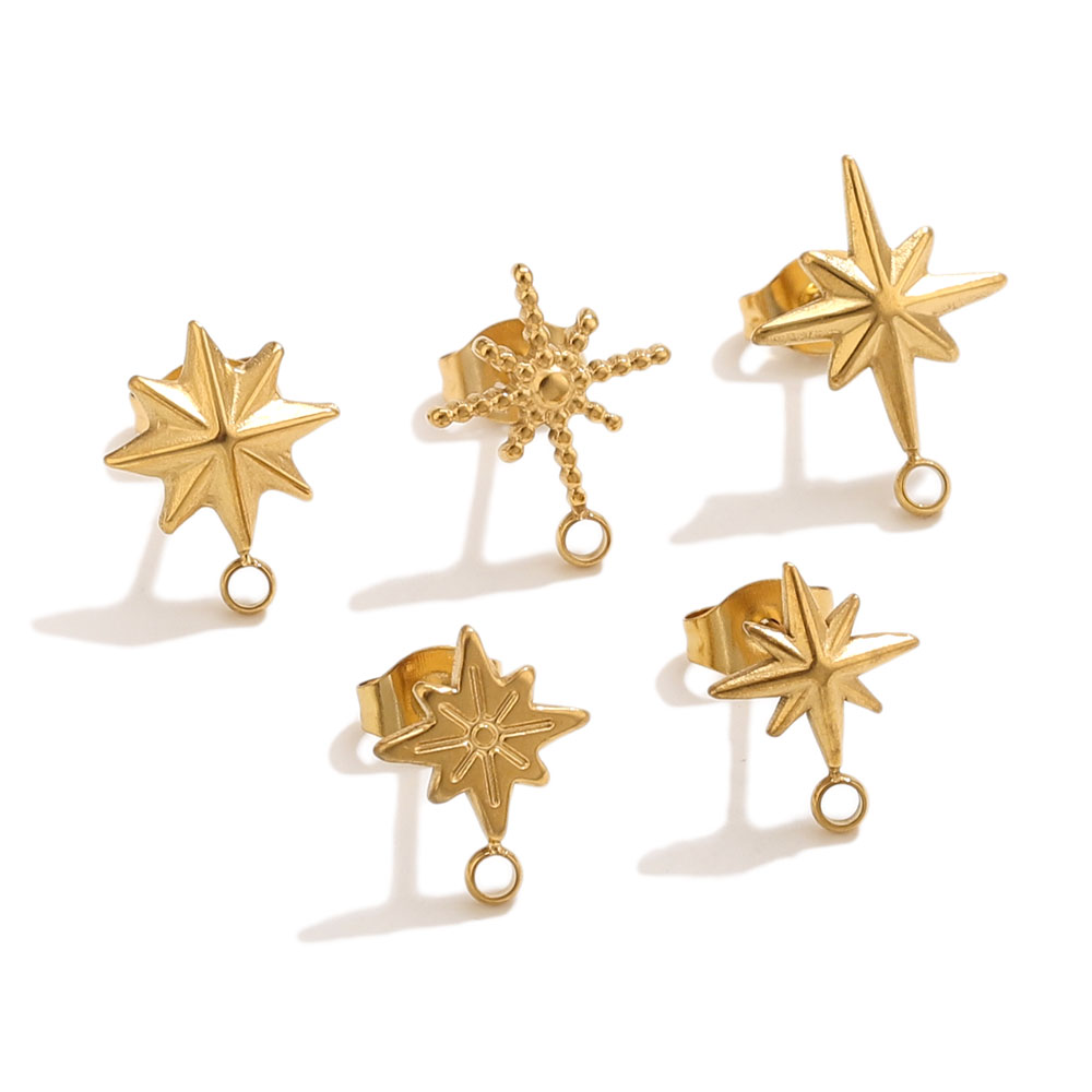 6pcs Stainless Steel Star Earr - Tools Jewelry Making ulasan dan harga
