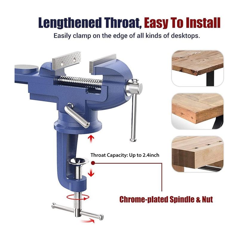 KYCOR-Bench Clamps Fixed Tool  - Bench Vise Swivel ulasan dan harga