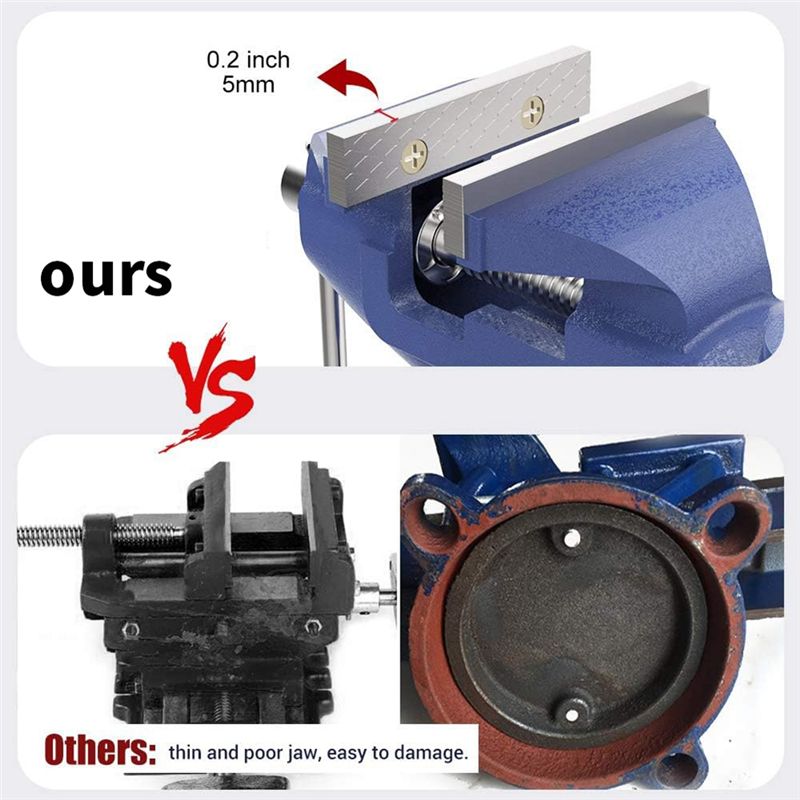 KYCOR-Bench Clamps Fixed Tool  - Bench Vise Swivel ulasan dan harga