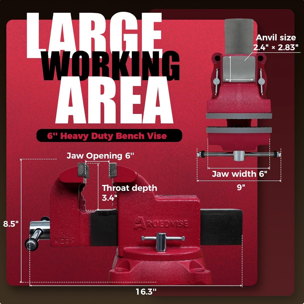 Heavy Duty Bench Vise 360 Degr - Bench Vise Swivel ulasan dan harga